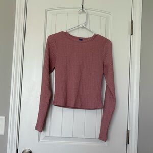 OLD NAVY Textured Long Sleeve Top